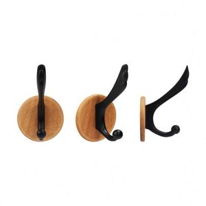 Self-Adhesive Wooden Coat <b>Hook</b> Eco-Friendly Multifunction Household Bathroom Sticky <b>Wall</b> <b>Hook</b> for Clothing - Product Image 6