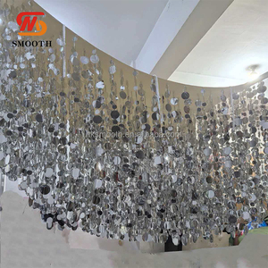 SMOOTH Rainbow Silver Sequin Bead Plastic Hanging <b>Ceiling</b> Modern Wedding Party Supplies <b>Ceiling</b> Decoration - Product Image 4
