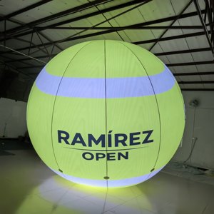 ลูกเทนนิสเป่าลม PVC ขนาด 2 เมตร 3 เมตร แบบสุญญากาศ ลูกเทนนิสจัมโบ้เป่าลมขนาดใหญ่สำหรับตกแต่ง ลูกแพเดิลเป่าลมพร้อมไฟ LED - Product Image 3
