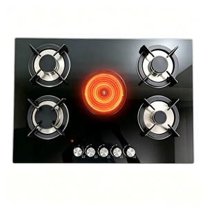 <span class=keywords><strong>Estufa</strong></span> de <span class=keywords><strong>Gas</strong></span> Integrada con 4 Quemadores y 1 Horno Eléctrico de Radiación, <span class=keywords><strong>Estufa</strong></span> de Vidrio 220V con Encendido y Protección Contra Sobrecalentamiento para Cocina Doméstica - Product Image 1
