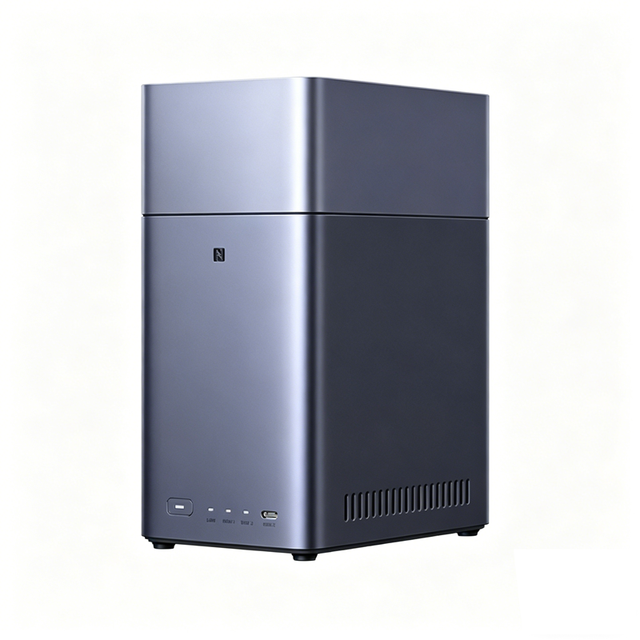 Original NASync DH2300 2 Bay Desktop NAS Support Capacity 60TB 8GB LPDDR5 RAM 1GbE 4K HDMI Network Attached Storage for Beginner