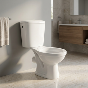 Siège d'aisance de toilette en deux pièces avec housse de siège en plastique et raccords/accessoires LLC ensemble de toilettes complet articles sanitaires - Product Image 4