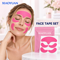 Bande adhésive pour le visage sur mesure OEM pour les rides, cinq bandes pré-coupées en coton élastique pour le lifting du visage, logo personnalisé, fabricant de marque privée
