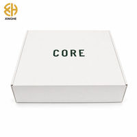 Boîte cadeau en papier rigide blanc, boîte d'expédition personnalisée imprimée, emballage en carton pliable pour l'expédition au détail