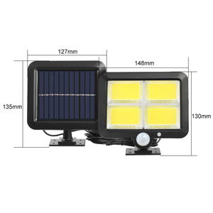 Lámpara Solar para Exteriores con Sensor de Movimiento, Resistente al Agua, COB LED, 3 Modos, Cable de 5 Metros, Lámpara de Seguridad Solar para Jardín, Patio y Garaje - Product Image 1