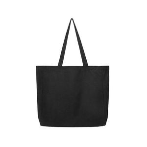 Sac fourre-tout pliable réutilisable en toile de coton uni, accessoire pratique pour la plage et le shopping - Product Image 2