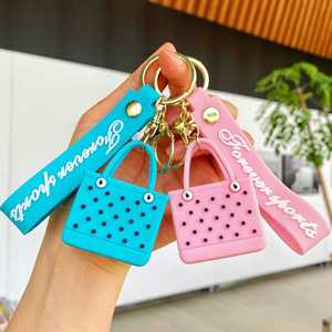 EVA 3D Cartoon Bag Cute Car <b>Accessories</b> Rubber Pendant Mini Bogg Bag Keyrins Beach <b>Key</b> Chains Summer Beach Gift - Product Image 3