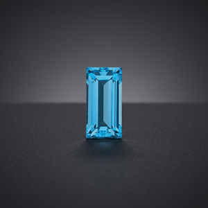 6X12mm Baguette Cut Natural Swiss Blue Topaz Venta al por mayor Precio de fábrica Piedra preciosa suelta facetada de alta calidad por quilate Topacio - Product Image 2