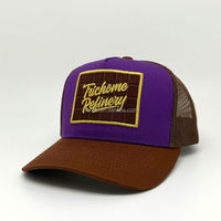 Gorra Trucker de Malla con Parche de Chocolate Bordado Personalizado al por Mayor, Bicolor, Ajustable, Estilo Urbano para Hombres, Mujeres y Adolescentes