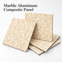 Panneau composite aluminium-marbre 3mm 4mm 1220x2440mm veiné prononcé revêtu PE pour décoration murale de salle de bain