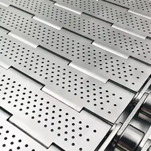 Stainless Steel 304 Chain Plate Conveyor Belt Load Heavy Plate Conveyor Line High Temperature Resistant Chain Plate Belt