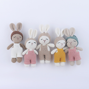 Baby <b>Gift</b> Crocheted Bunny Amigurumi Toys Handmade Rabbit Stuffed Doll for <b>Easter</b> Baby Comfort Doll Soft Plush Toys - Product Image 1