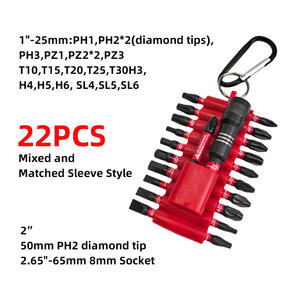 Juego de Puntas de Impacto de Cuarto de Pulgada con Puntas Magnéticas Hexagonales y Torx para Mecánicos, Reparación de Automóviles y Herramientas de Construcción - Product Image 3