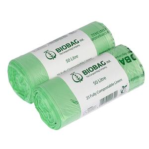 <span class=keywords><strong>Amazon</strong></span> Basics Logo personnalisé imprimé biodégradable et compostable Sac bio épais ménage Poubelle avec poignée Taille personnalisable - Product Image 2