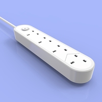 Multiprise neuve d'usine, 3 prises, 1 USB, 2 Type-C, 13A, 110V, 2 mètres de long, résistante au feu, CE ROHS