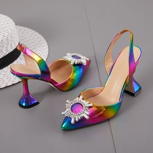 Sandalias de Tacón Alto de 11.5cm <span class=keywords><strong>para</strong></span> Mujer, Color Arcoíris, Diseño de Copa de Vino, Tacones Súper Altos, <span class=keywords><strong>Zapatos</strong></span> de Mujer Sexys Talla Grande 42 - Product Image 5
