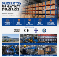 Étagères de stockage de palettes robustes en acier laminé à froid, 3000 kg, 2 niveaux réglables, revêtement poudré, protection contre la corrosion