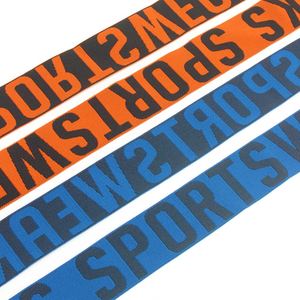 Cinta Elástica de Alta Resistencia de Fábrica, Cinta de Poliéster/Látex con Impresión de Letras, Cinta Jacquard - Product Image 4