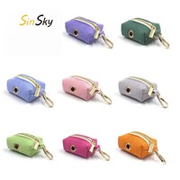 Support de sacs à déjections canines en jean SinSky, distributeur de sacs à déjections pour chien mignon, attache pour laisse, distributeur de sacs à déjections en velours côtelé pour extérieur