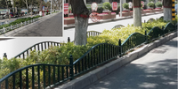 Valla de Acero Galvanizado para Jardín, Barandilla de Aislamiento Verde para Jardín, Barrera Protectora para Parques y Jardines de Flores