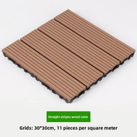 Revêtement de terrasse moderne 3D extérieur en composite bois-plastique co-extrudé, à double verrouillage, écologique, garantie 1 an pour jardin