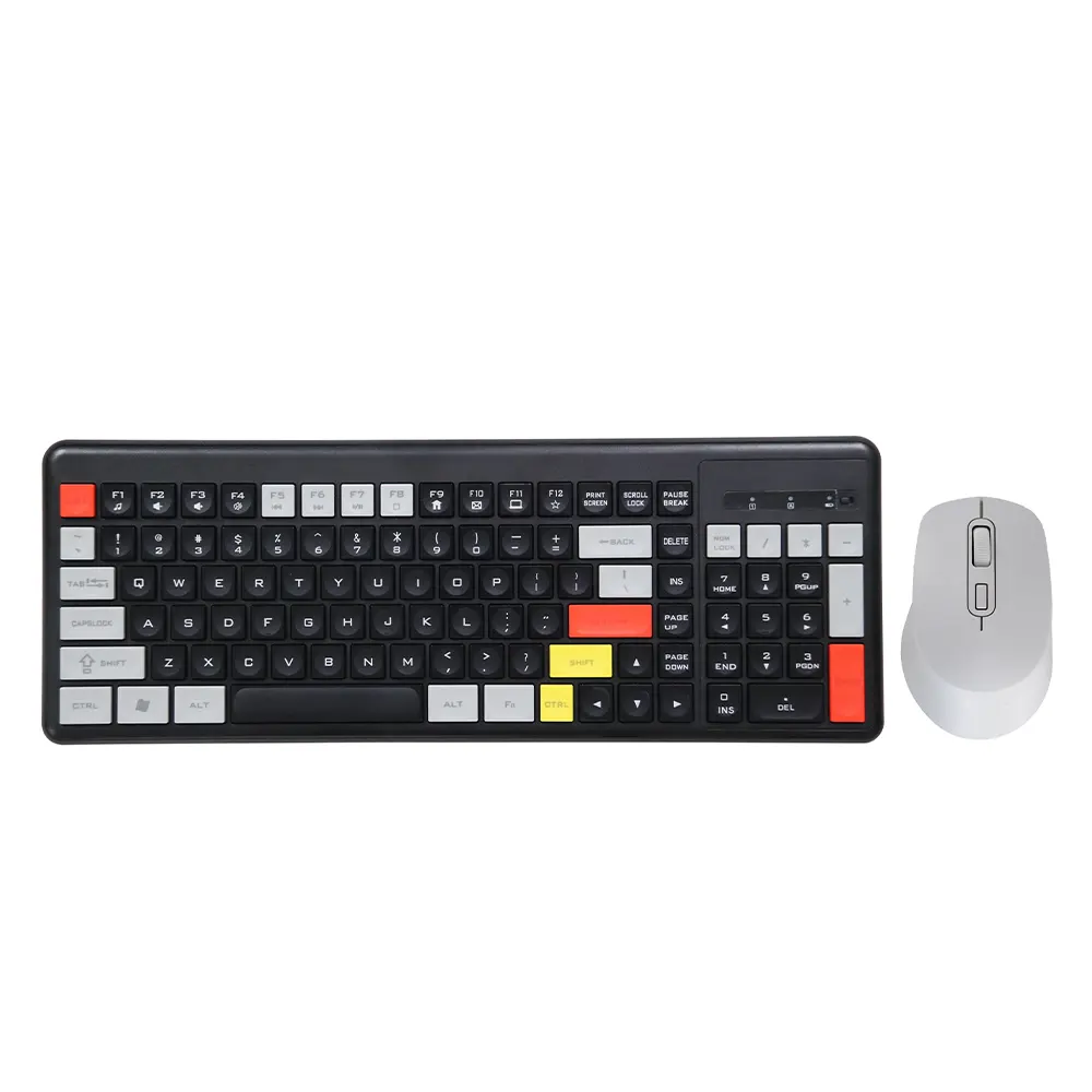 Ergonomic Wireless Mouse Keyboard Keyboard And Mouse 2 In 1 Custom Usb Color Box ABS For Laptop Computer PC Home Office 102 Keys