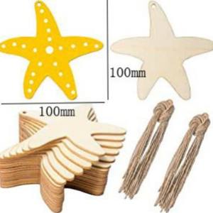 เครื่องประดับไม้ชายฝั่งตกแต่งผนังลายปลาดาวปลาโลมาปลาวาฬรูปทรงกลวง - Product Image 3