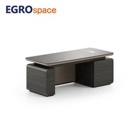Organisateur de bureau de luxe EGROspace Ceo, mobilier de bureau rond exécutif, table de direction en mélamine