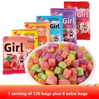 Bonbons gélifiés acidulés aux saveurs de fruits mélangés, bonbons QQ, assortiment de bonbons gélifiés aux fruits multicolores pour les enfants, collation et confiserie en gros