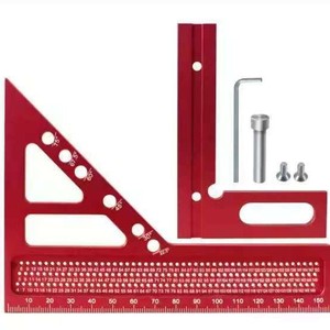 Regla Triangular de Ángulo Recto para Carpinteros, Aleación de Aluminio, 45/90 Grados, Cuadrado de Marcado Multiángulo, Renovación, Carpintería, Trabajos en Madera - Product Image 3