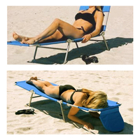 STARRYHEART Chaise de plage à dos portable pour l'extérieur Chaise inclinable Chaise longue de plage pliante