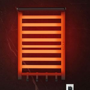Sèche-serviettes électrique mural en acier inoxydable à chauffage rapide avec étagère intégrée - Product Image 3