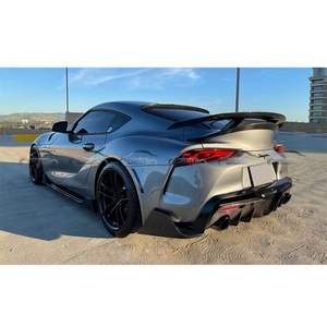 Carbon Fiber Rear Diffuser Bumper <b>Lip</b> Fins Spoiler Winglet <b>Splitters</b> for Toyota Supra GR A90 A91 MK5 2020+ - Product Image 2