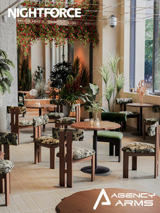 Meubles de restaurant de style vintage français en jacquard, ensemble de table et de chaises en bois pour bar, restaurant, café - Product Image 4