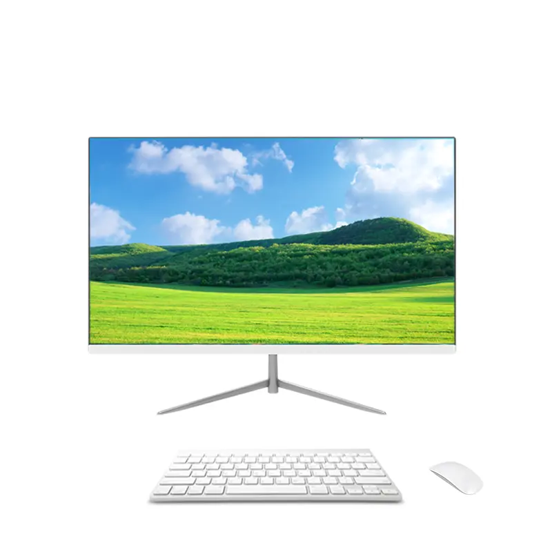 24 inch bezel-ít IPS/va máy tính LED màn hình trong màu trắng xuất hiện với khung cố định cho máy tính để bàn sử dụng