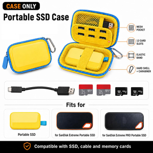 Factory Wholesale Portable Travel Storage Carrying Bag Waterproof EVA Case with Zipper for SSD Hard Shell - Product Image 2