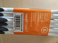 Cintres en plastique blanc robustes antidérapants en PP-TPR à double couleur, lot de 6 cintres en plastique avec carte en papier