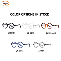 TWOOO T1738 Nouvelle Arrivée Lunettes Rétro Rondes en TR90 Tendance Luxe Léger Motif Vague Anti-Lumière Bleue