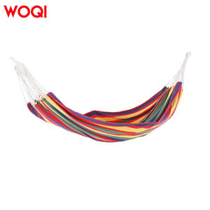 Hamac de camping Woqi en toile rayée, portable, pour jardin, voyages et usage familial - Product Image 5