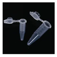 Tube de centrifugation médical de laboratoire à fond conique stérile en PP, jetable, 0,6 ml, 1,5 ml, avec bouchon à vis