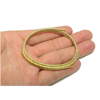 Cordon en laiton plaqué or 25cm 51cm 58cm 2mm pour la fabrication de bijoux DIY