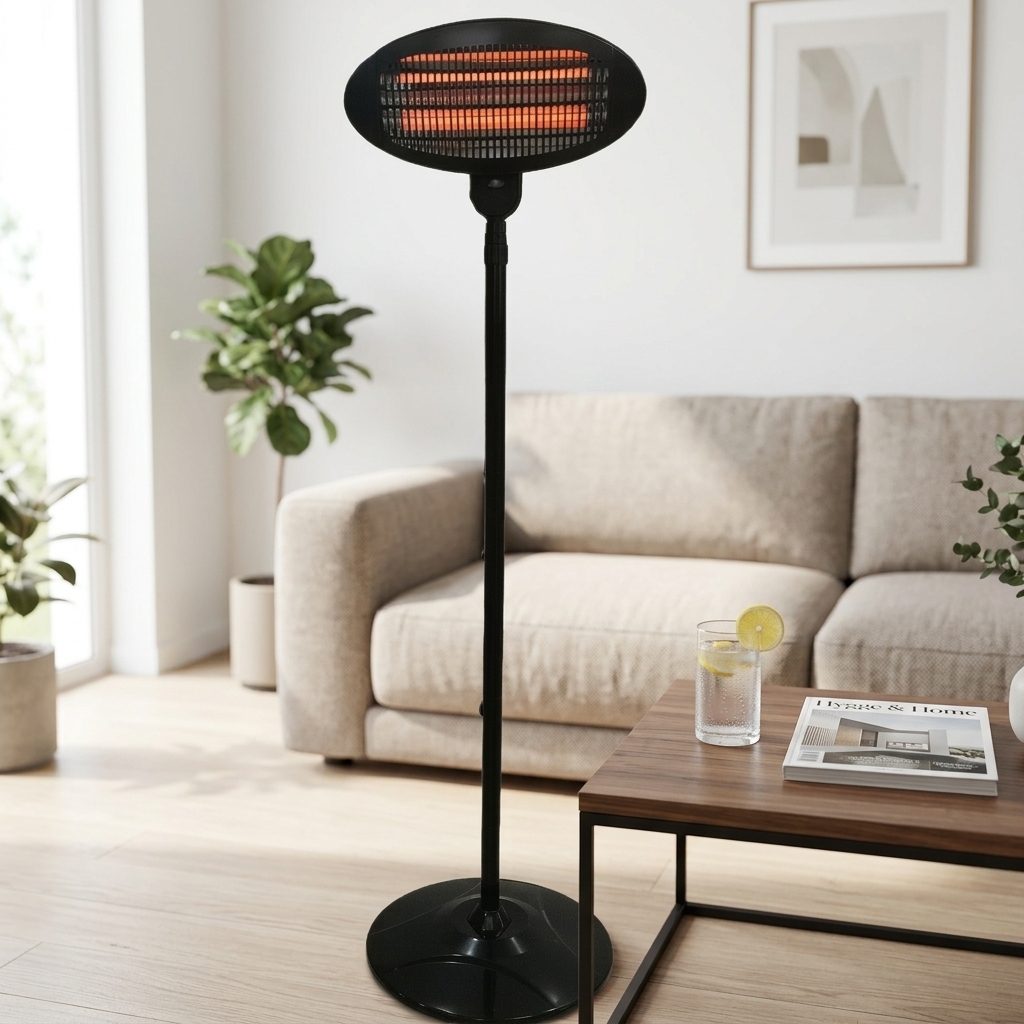 2000W 110V Overheat Protection Vertical Standing Infrared Heater Freestanding Outdoor Patio Heater