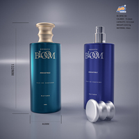 Nouvelle Bouteille de Parfum Vide en Verre OEM de Luxe 100ml, Dégradé Transparent Unique, 50ml 100ml, Bouteille de Parfum ODM avec Bouchon en Plastique