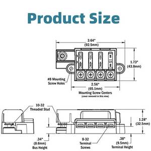 Bloques de fusibles ST Blade ATO/ATC Carga de un solo lado Impermeable Circuito de 4 vías Barco Auto ATC ATO Blade Caja de fusibles Soporte de bloque - Product Image 3