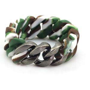 New Arrived Silicon Stainless Steel <b>Bracelet</b> With Curb Versatile Elastic Bangle Twist Energy Cuban Chain <b>Bracelet</b> - Product Image 4