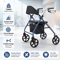 Déambulateur à roulettes Simplywalk réglable en hauteur avec siège, sac de courses et freins pour personnes âgées, soutien à la marche, usage quotidien