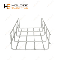 HOLDEE Panier en treillis métallique robuste pour câbles, en acier électrozingué argenté, pour une organisation facile des câbles dans les centres de données et les applications électriques