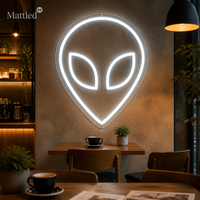 En stock : Enseigne néon Alien, Lumière néon LED alimentée par USB 5V, Compatible avec boîtier de batterie, Décoration murale pour salle de jeux, bar, man cave, fête