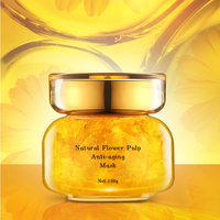 Soins de la peau du visage de haute qualité, gel de masque anti-âge à pétales de fleurs à la vitamine c, gel de masque blanchissant pour le visage