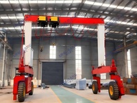 Grue à portique mobile à poutre simple RTG à pneus en caoutchouc avec garantie de 2 ans